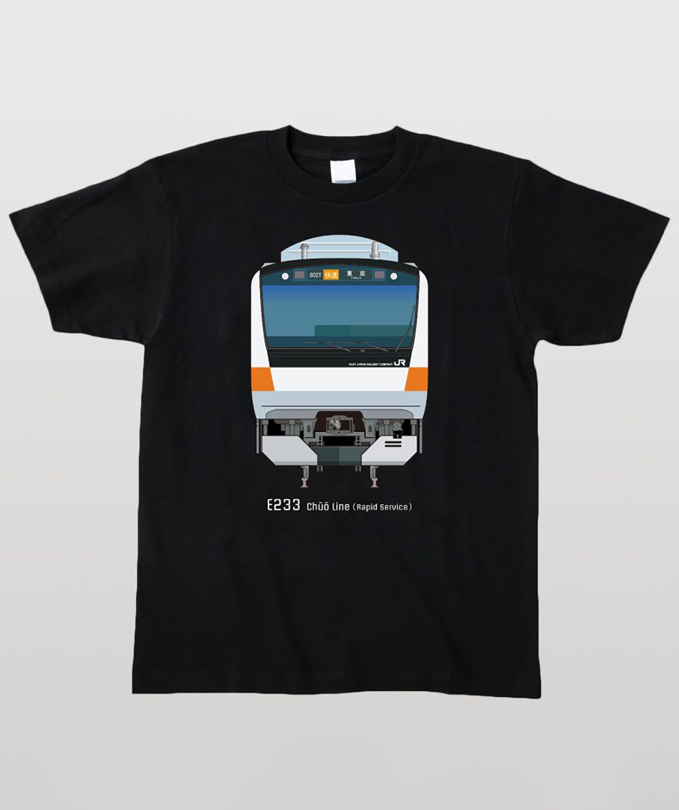 電車の顔図鑑Tシャツ E233系中央線快速 Type A