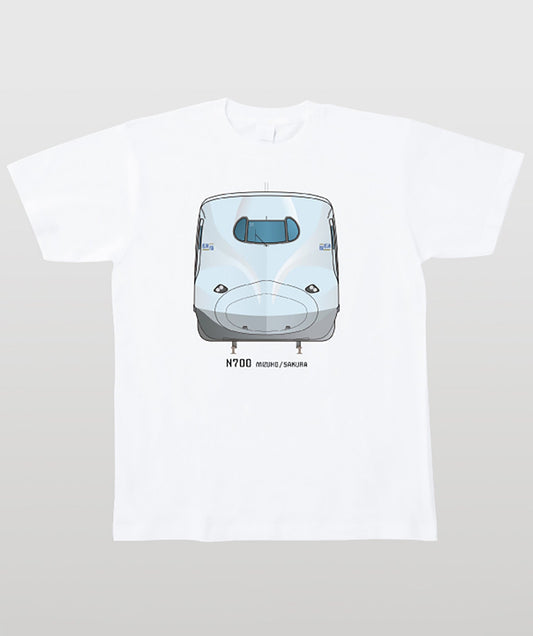 電車の顔図鑑Tシャツ N700系みずほ／さくら Type A