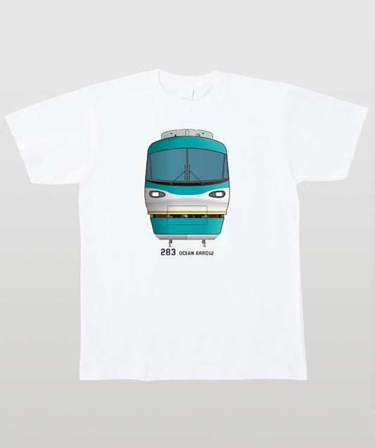 電車の顔図鑑Tシャツ 283系オーシャンアロー Type A