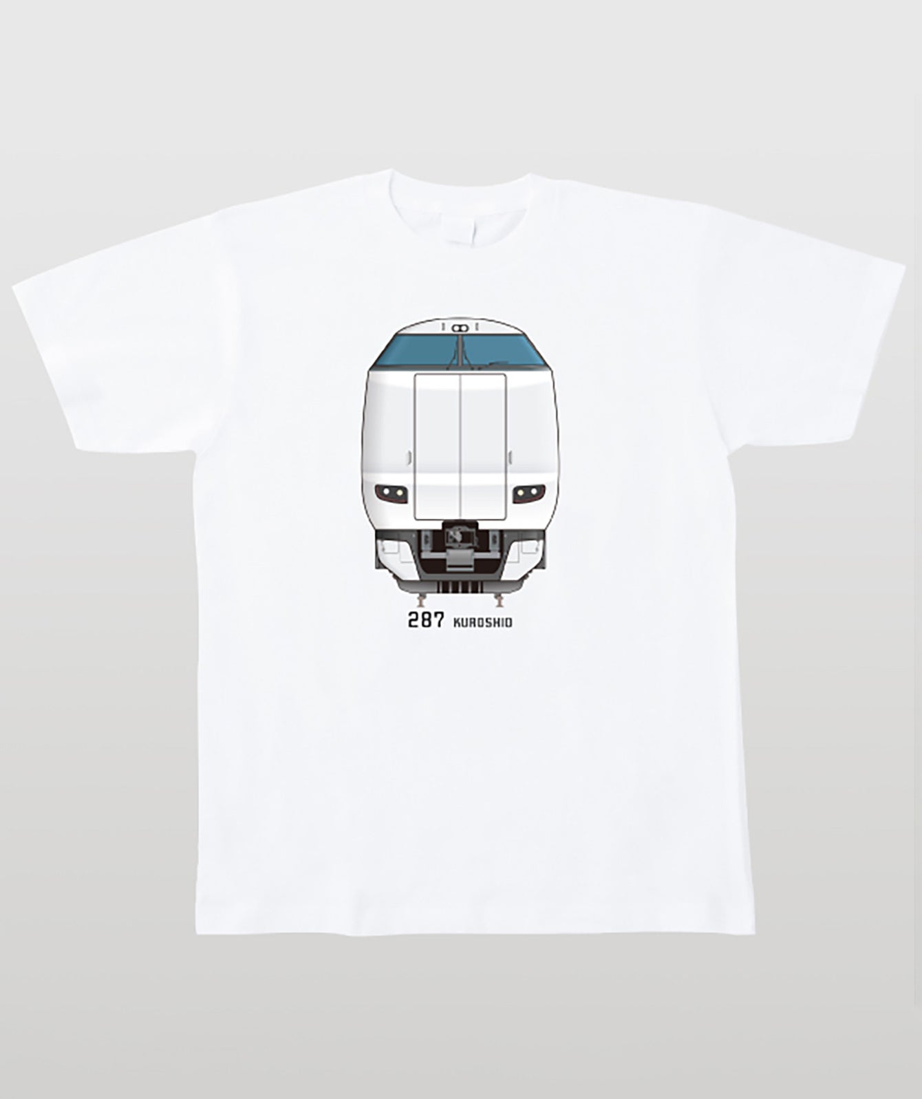 電車の顔図鑑Tシャツ 287系くろしお Type A