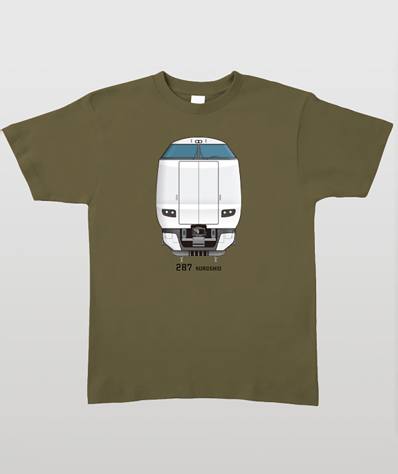 電車の顔図鑑Tシャツ 287系くろしお Type A