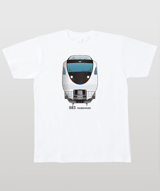 電車の顔図鑑Tシャツ 683系0番台サンダーバードType A