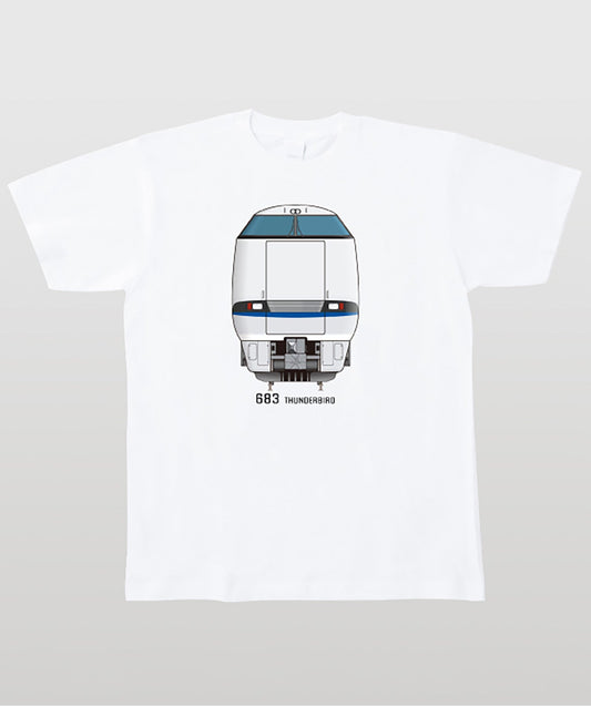 電車の顔図鑑Tシャツ 683系4000番台サンダーバード Type A