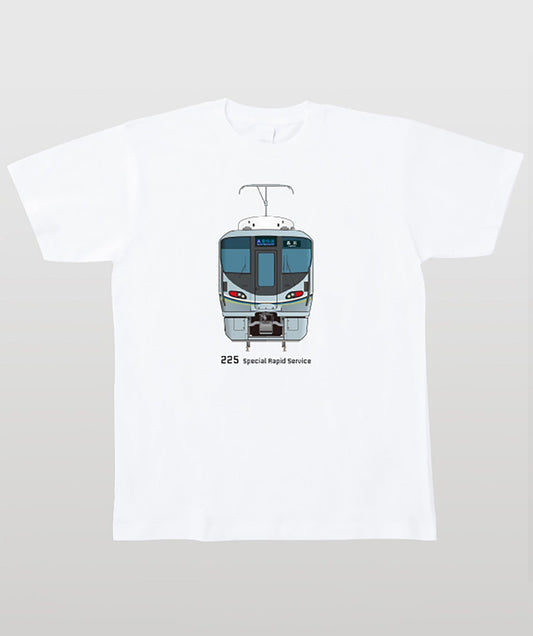 電車の顔図鑑Tシャツ 225系100番台新快速 Type A