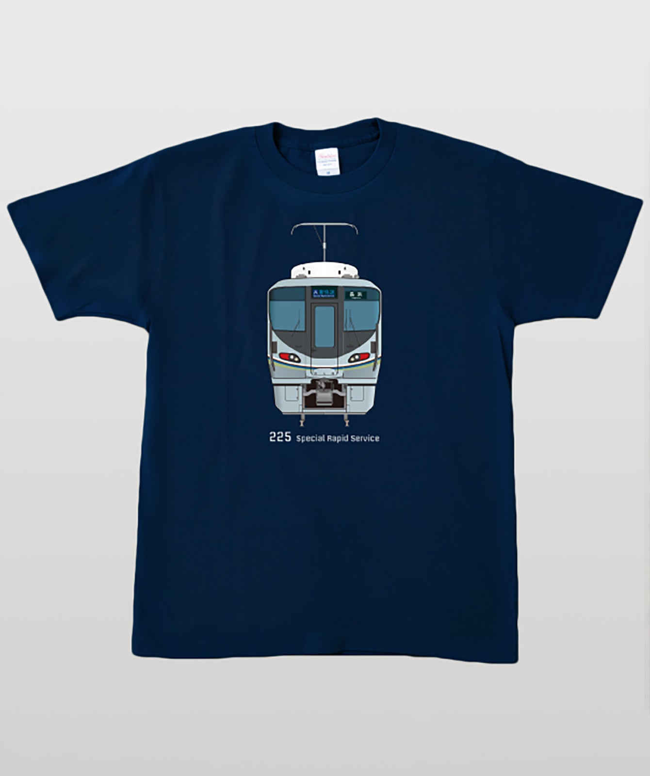 電車の顔図鑑Tシャツ 225系100番台新快速 Type A