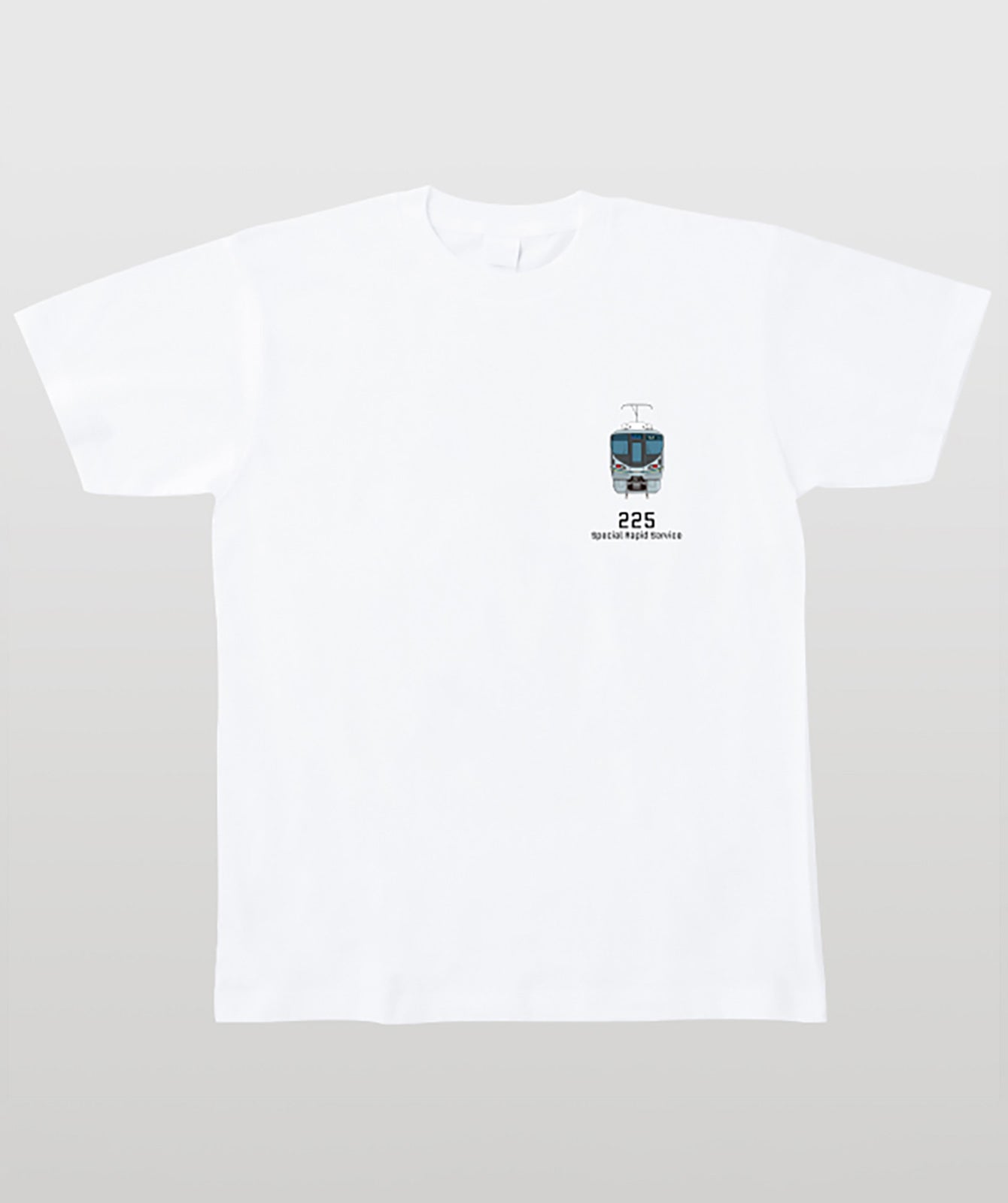 電車の顔図鑑Tシャツ 225系100番台新快速 Type B