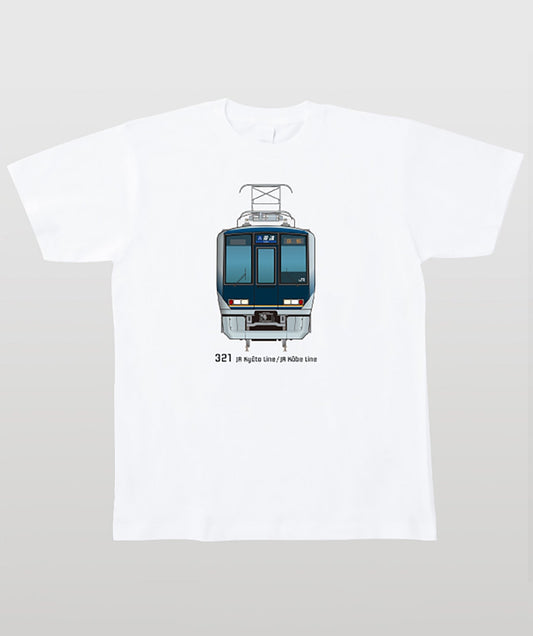 電車の顔図鑑Tシャツ 321系JR京都線/JR神戸線 Type A