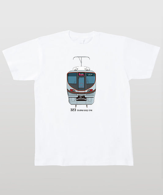 電車の顔図鑑Tシャツ 323系大阪環状線 Type A