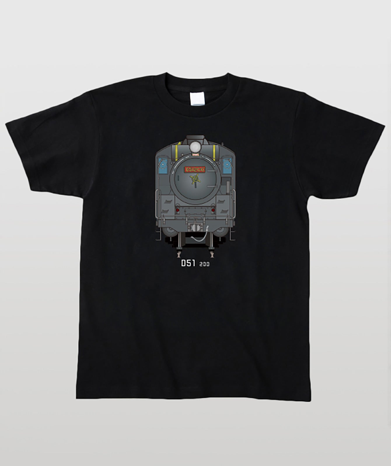 電車の顔図鑑Tシャツ D51形200号機 Type A