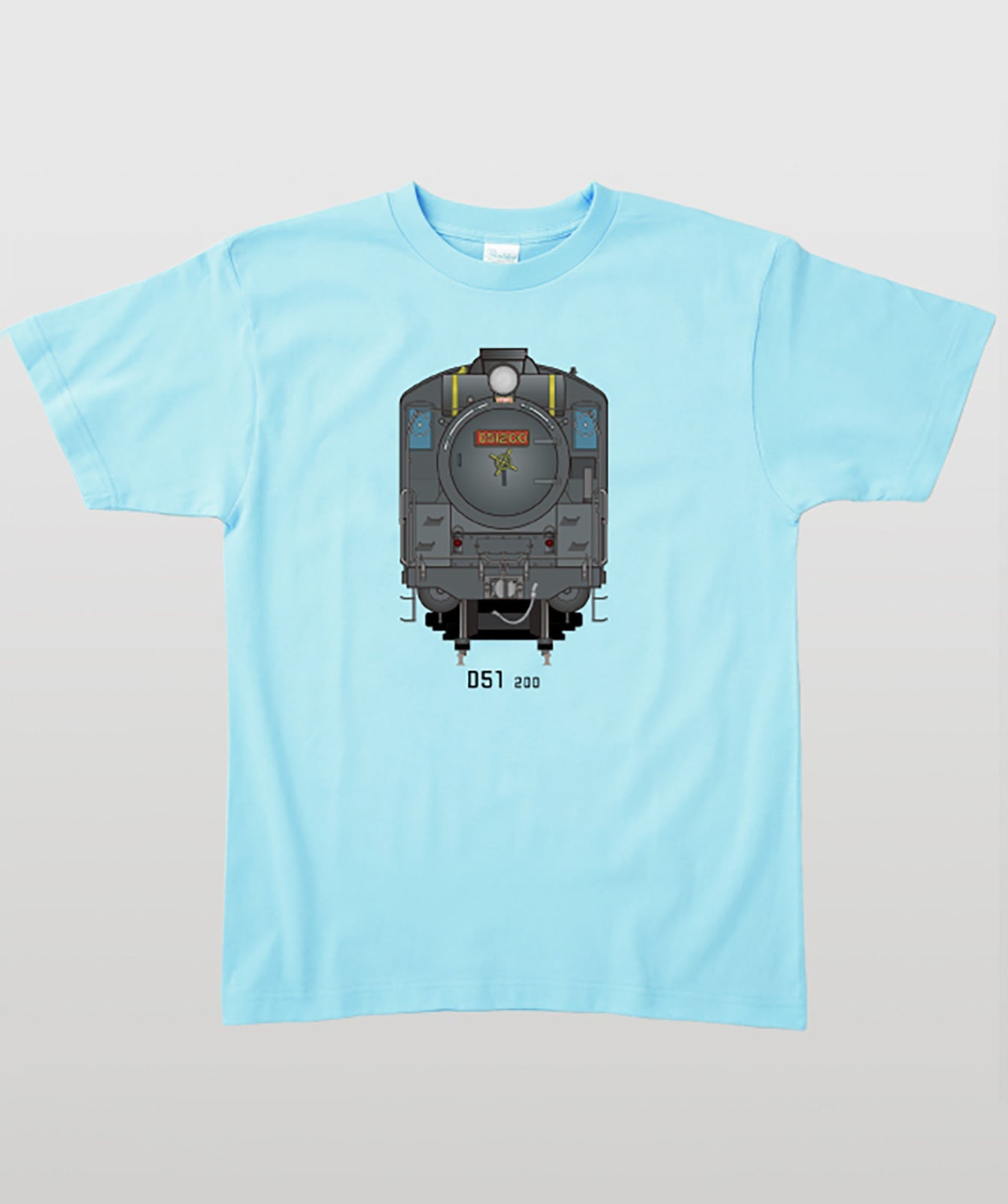 電車の顔図鑑Tシャツ D51形200号機 Type A