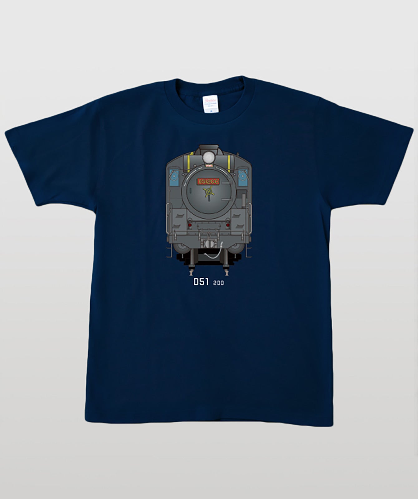 電車の顔図鑑Tシャツ D51形200号機 Type A