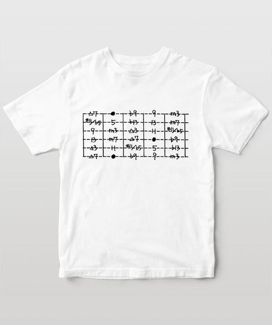 指板の音程暗記Tシャツ